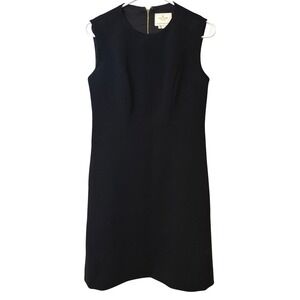 Kate Spade New York Black Sleeveless Sheath Dress Gold Zipper Size 10 EUC